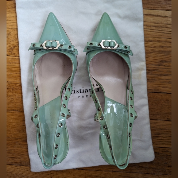 ❌ SOLD ❌ Vintage Christian Dior Turquoise Heels size 39.5 - Picture 4 of 15